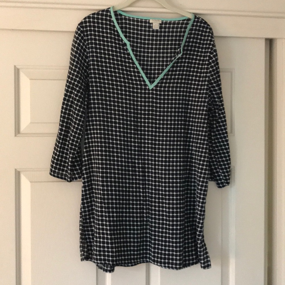 J Crew Black and White Tunic